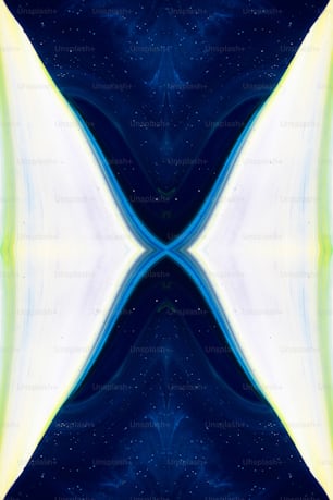 a blue and yellow abstract background with a white center