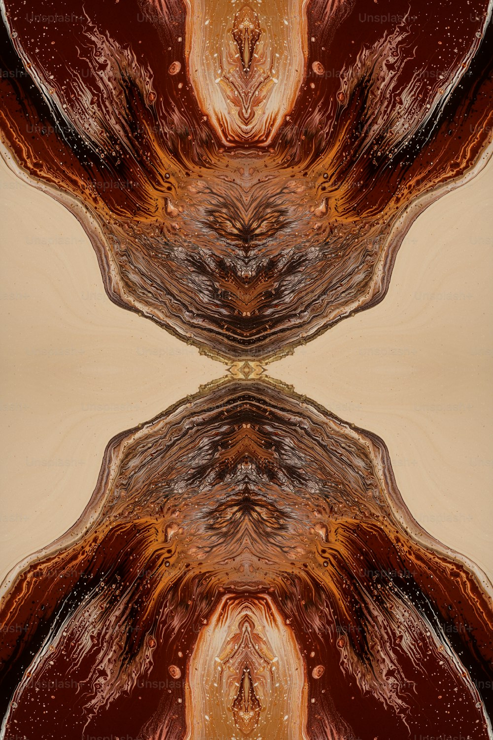 an abstract image of a red and brown object