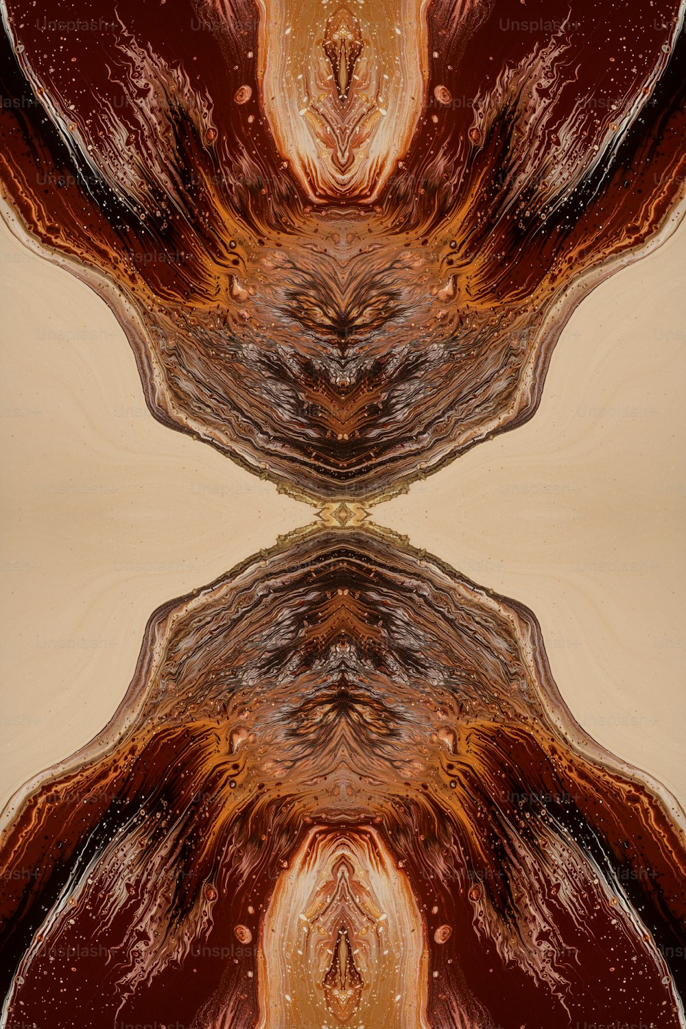 an abstract image of a red and brown object