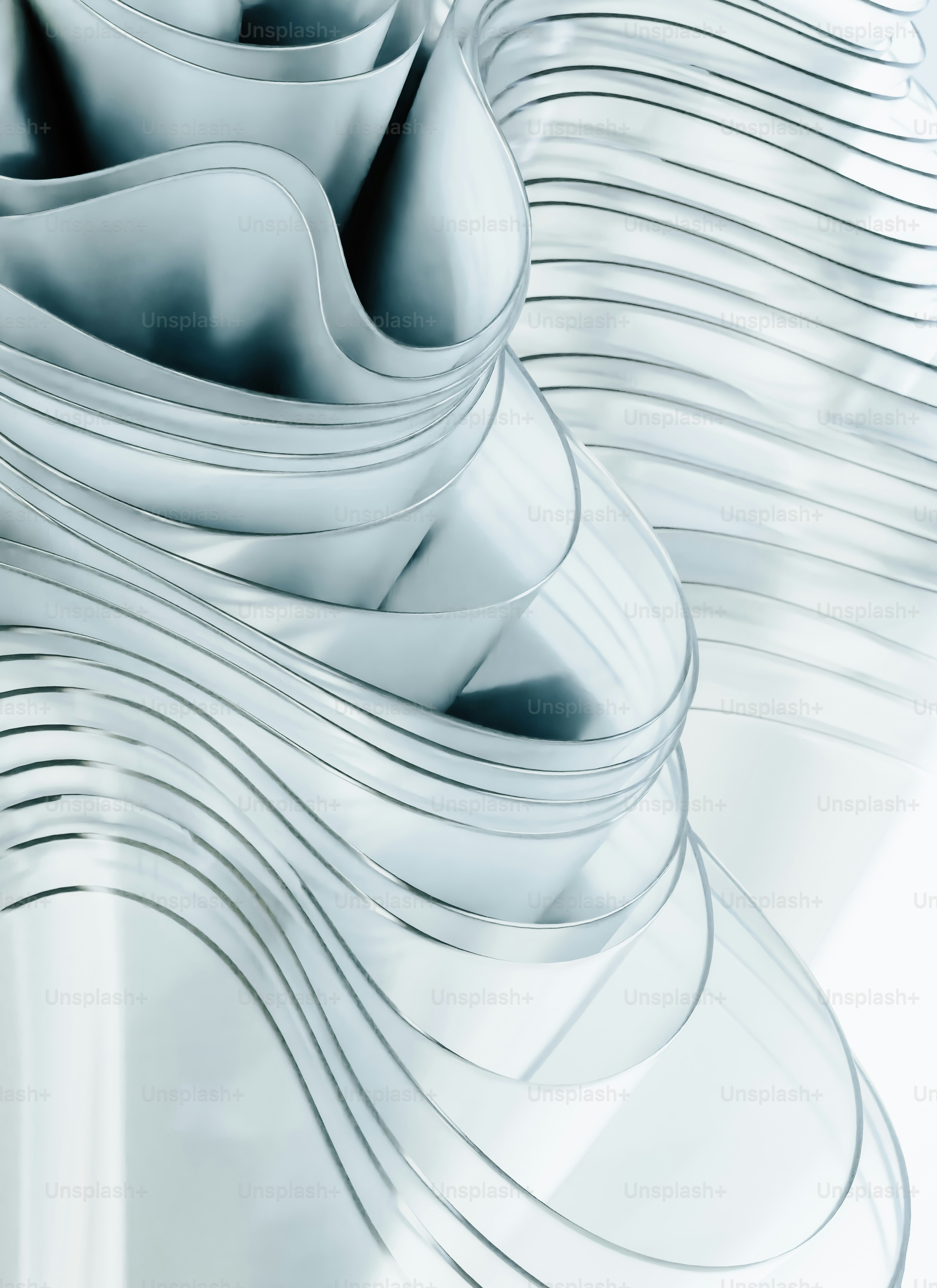 an abstract photo of a bunch of white objects