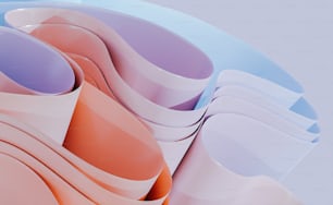 a stack of different colored cups sitting on top of each other