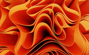 ein computergeneriertes Bild einer roten und orangefarbenen Welle