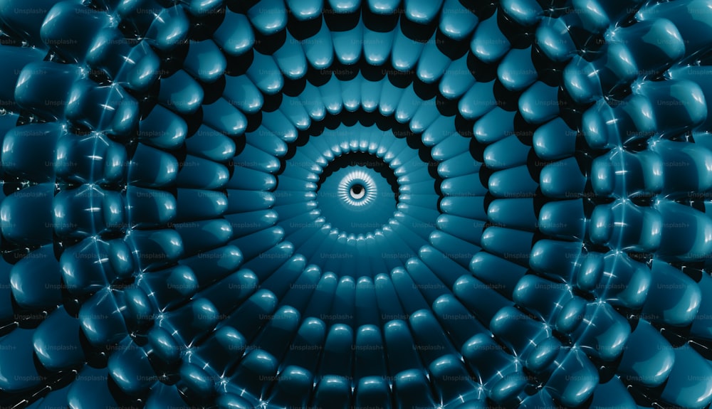 ein abstrakter blauer Hintergrund mit kreisförmigem Design