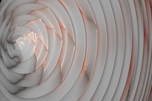 a very large white object with a spiral design on it