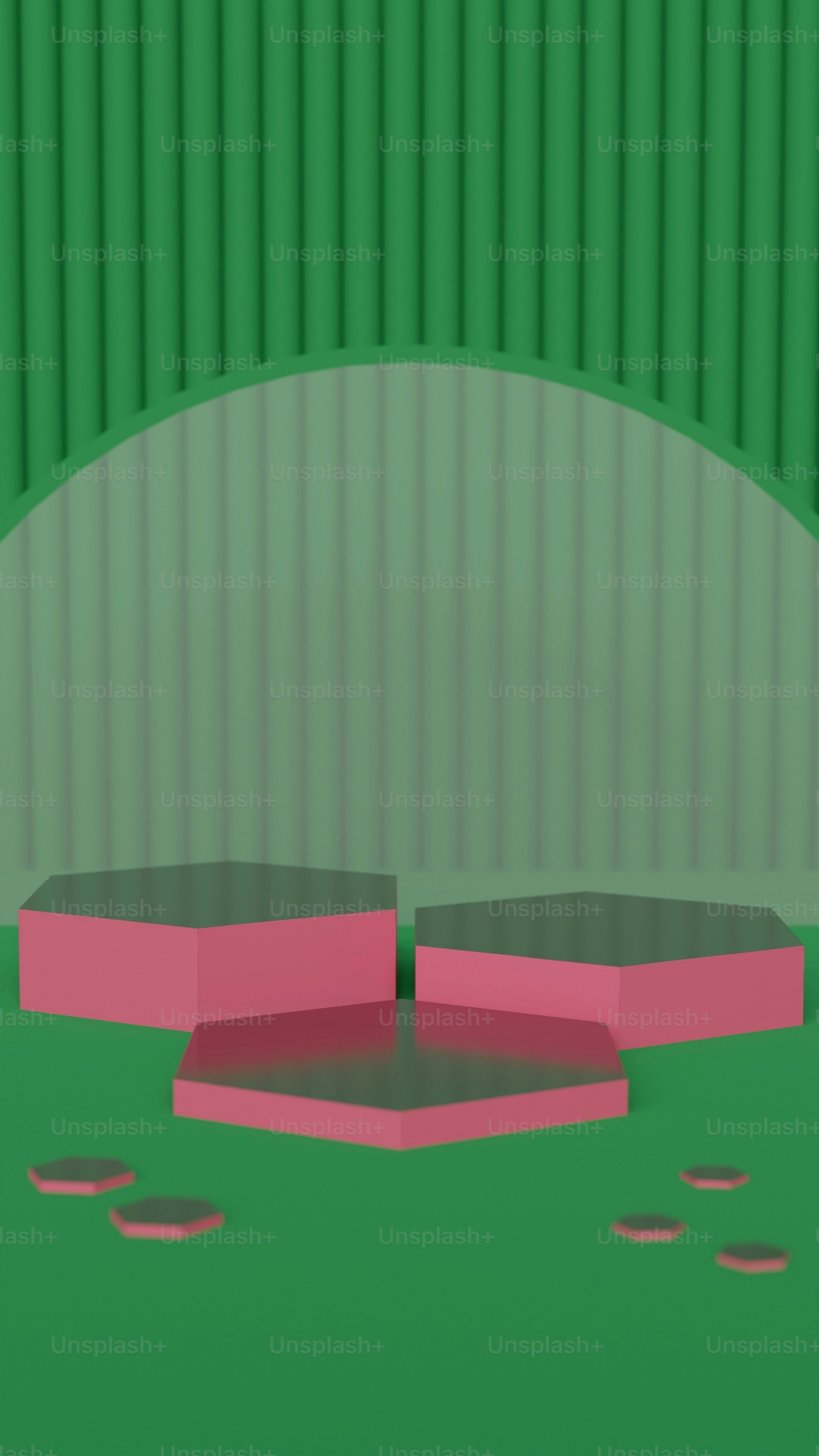 Ein computergeneriertes Bild eines rosa Objekts