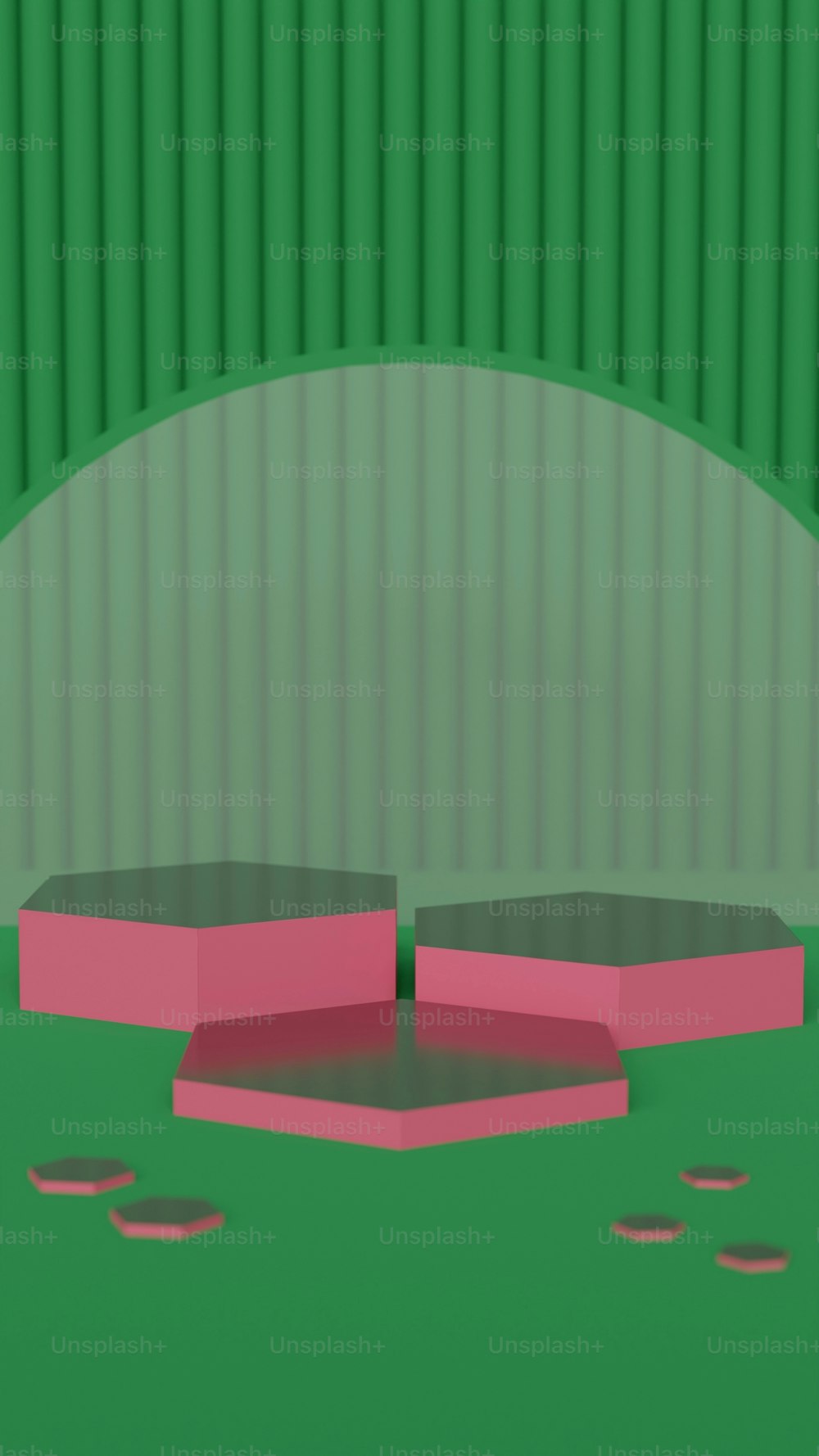 a computer generated image of a pink object