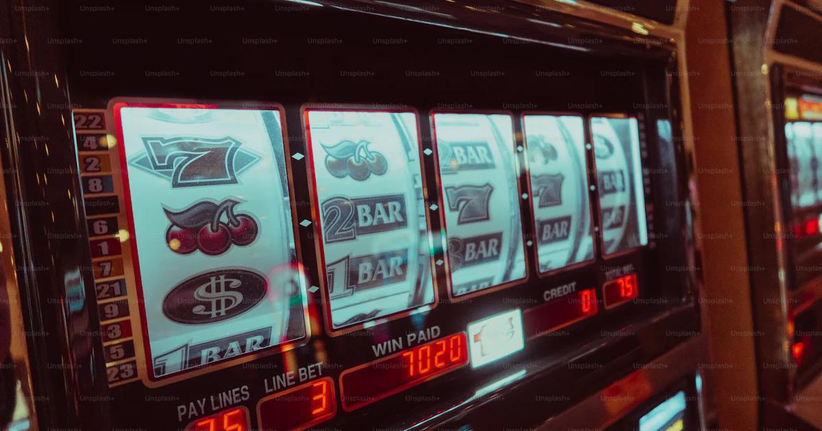 Slot Machine Side A row of slot machines sitting next to each other photo – Slots Image ...