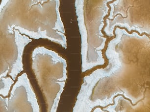 an aerial view of a body of water