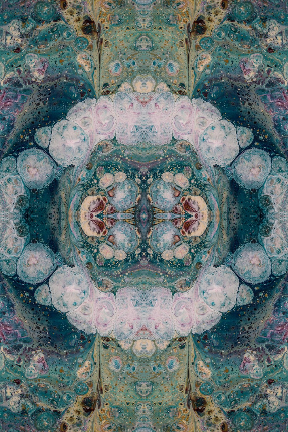 Ein Kaleidoskopfoto einer Blume