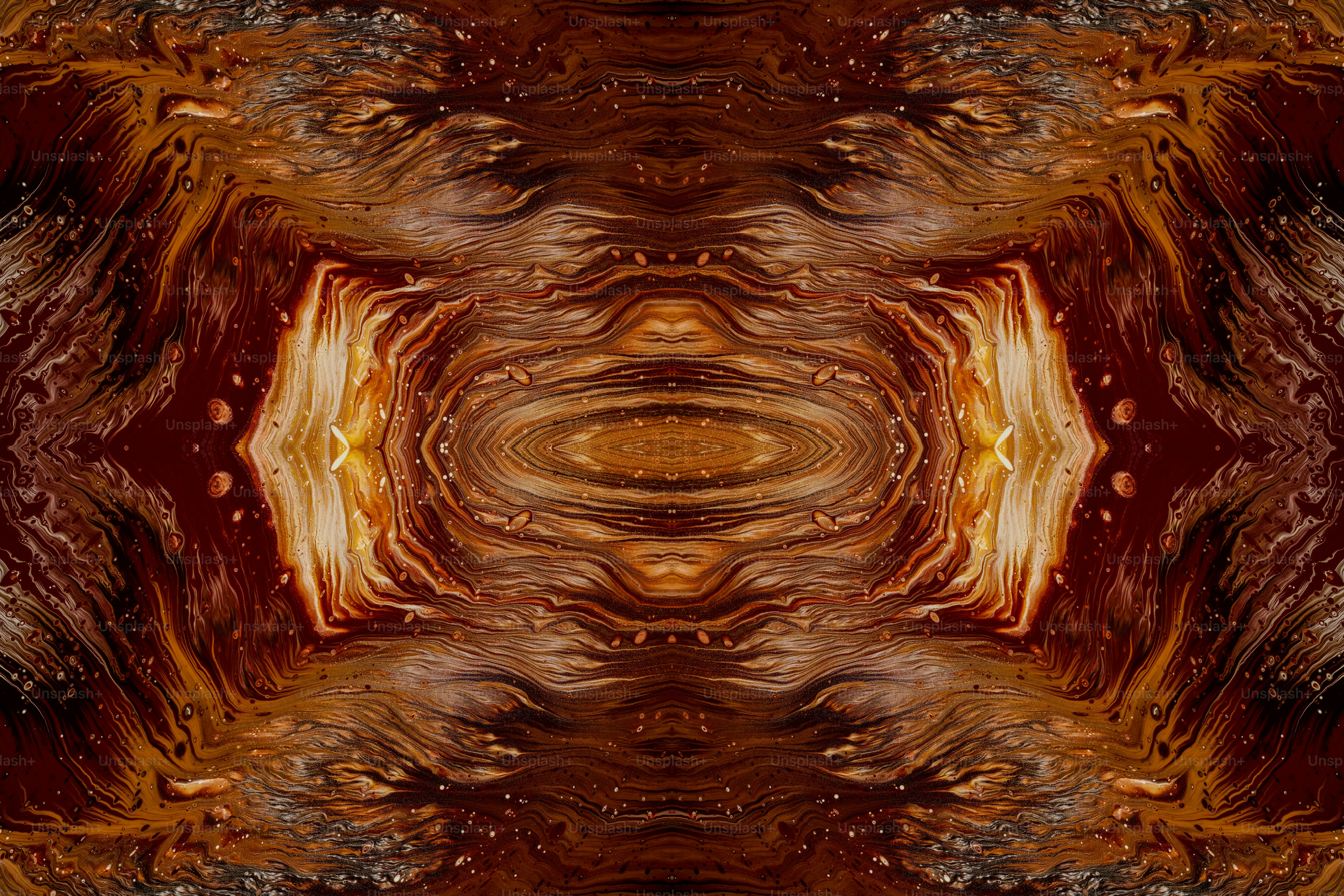 Una imagen abstracta de un patrón marrón y naranja