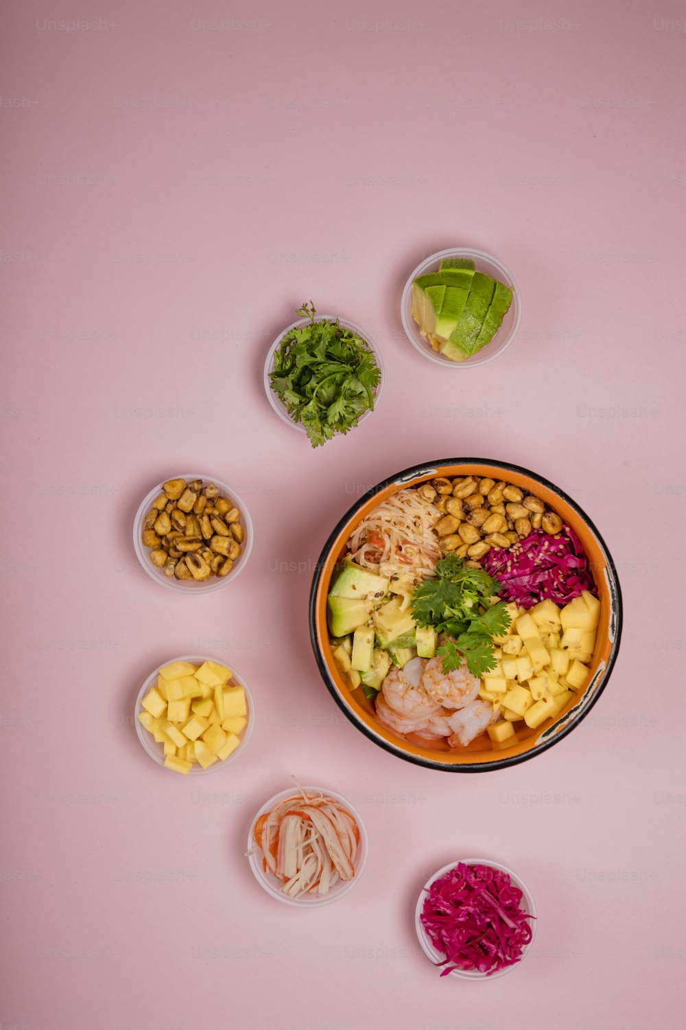 a bowl filled with different types of food