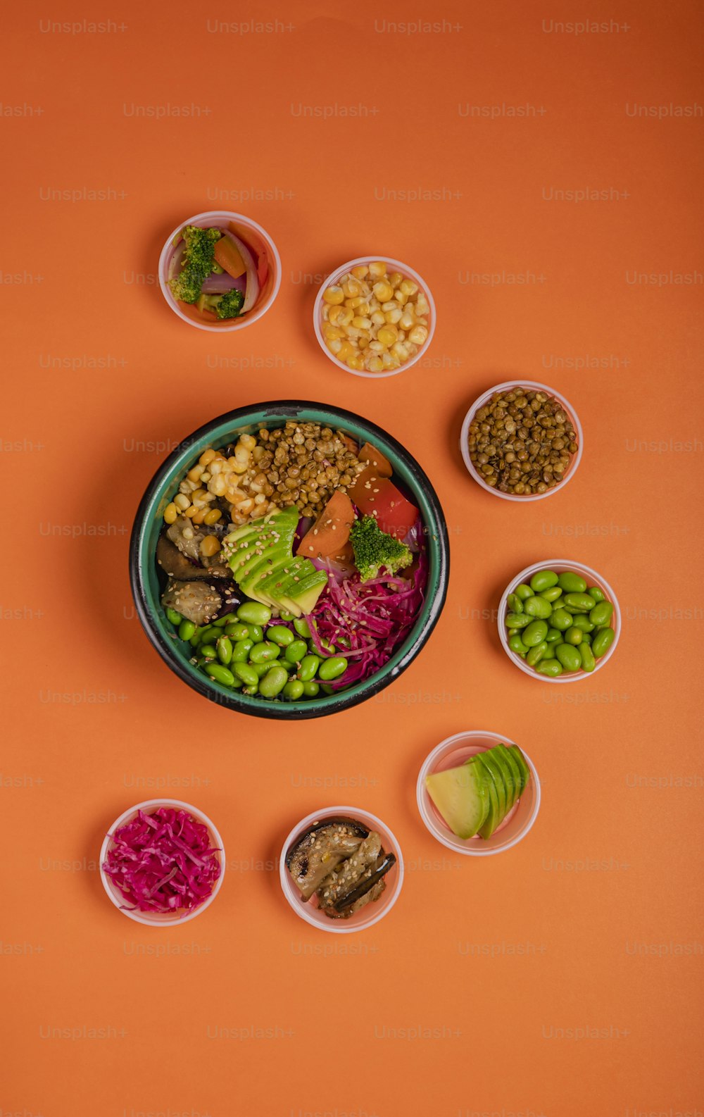 a bowl filled with different types of food
