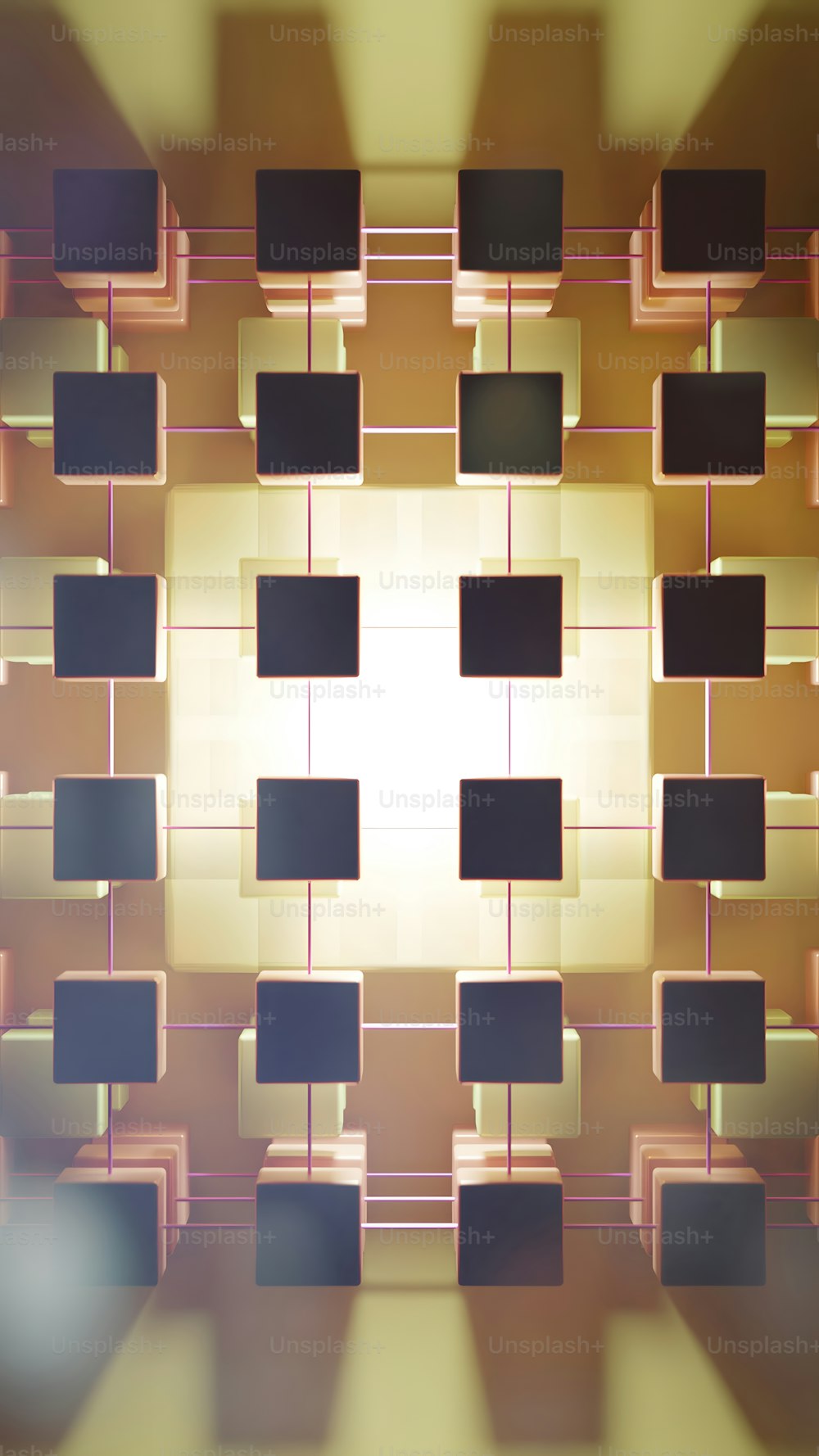 an abstract image of squares and rectangles