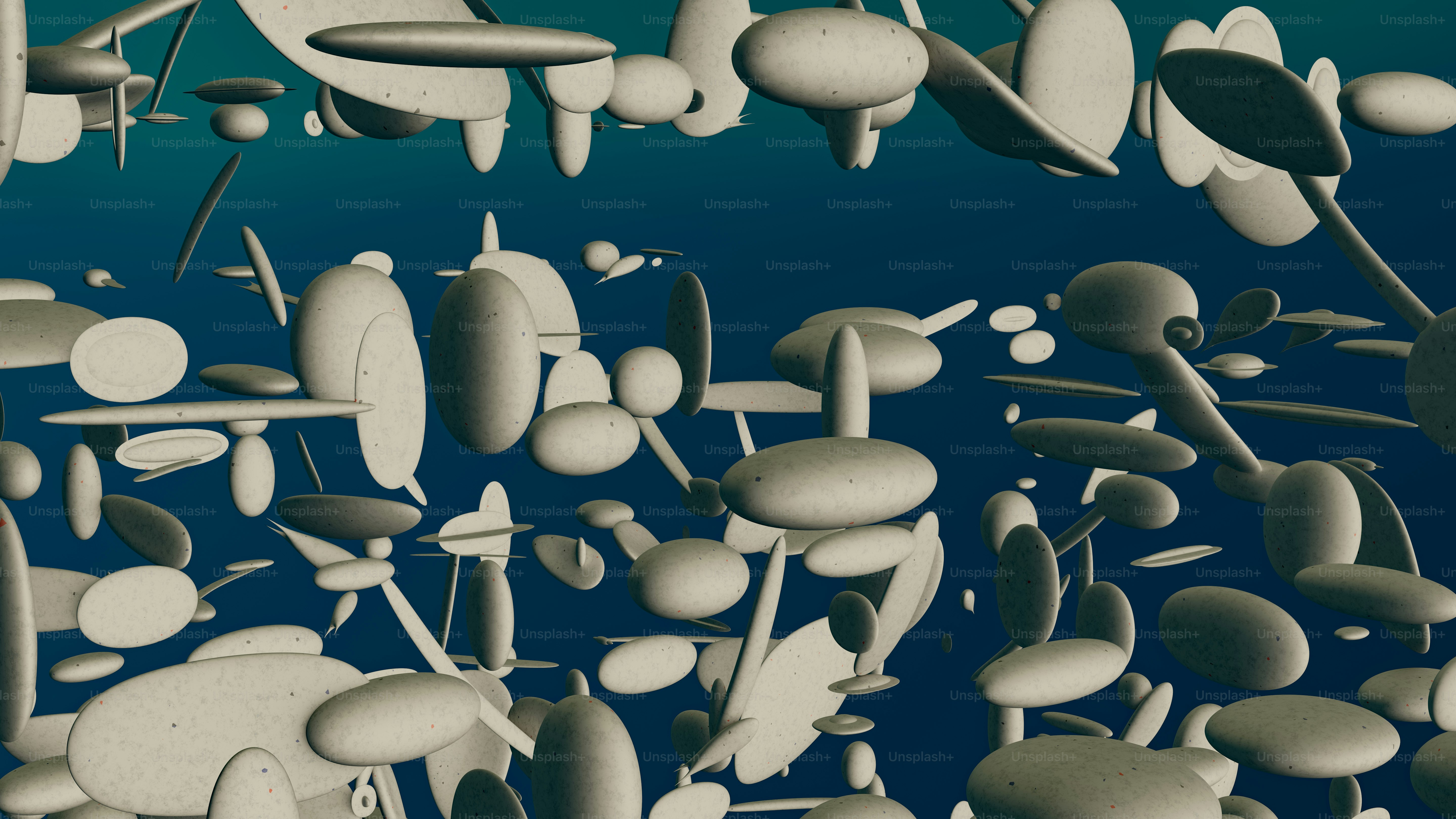 a group of different shapes and sizes of rocks