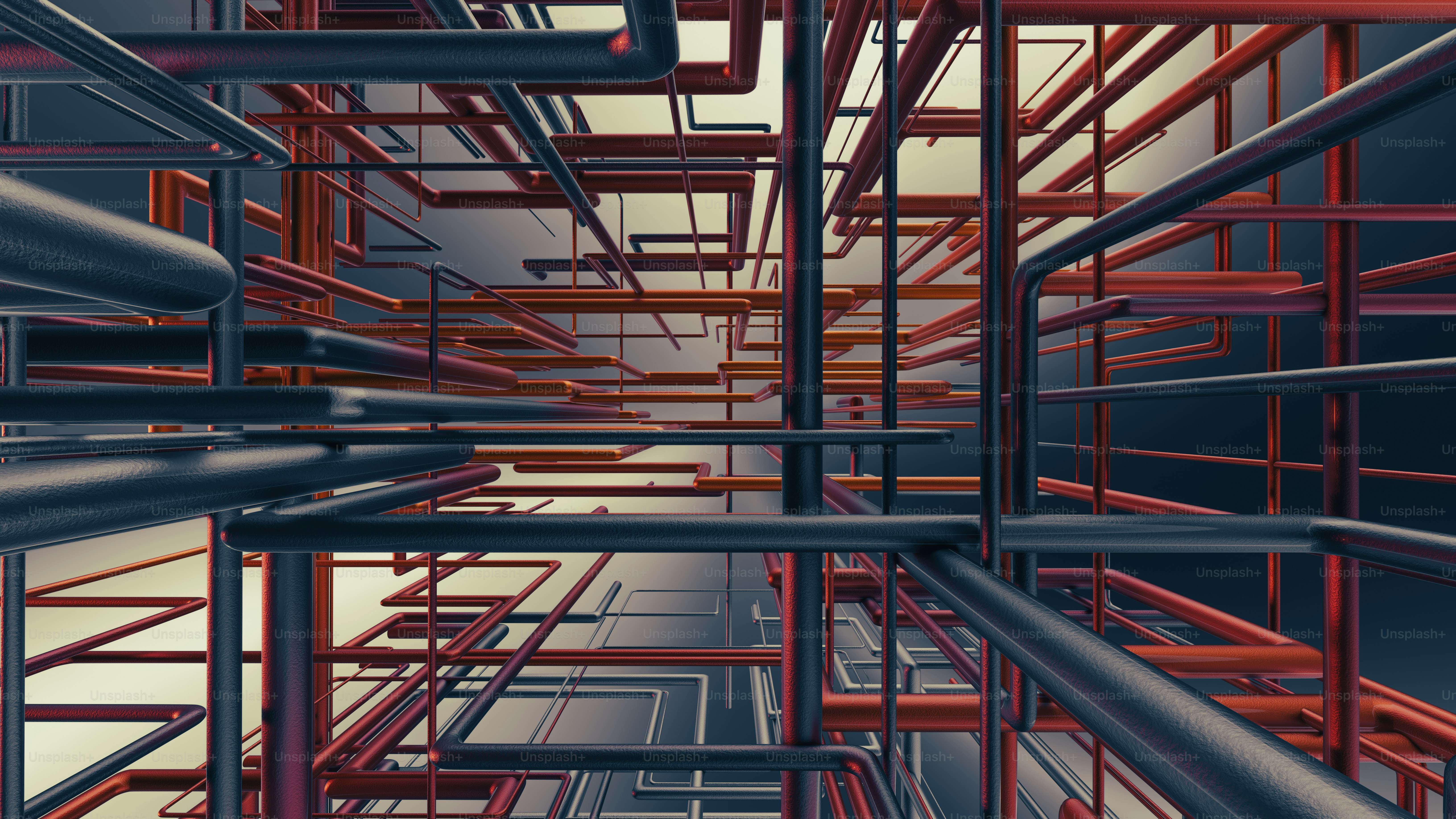 a very large room filled with lots of pipes