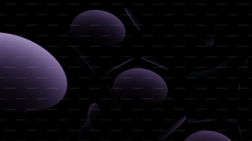 a black background with purple circles and a black background