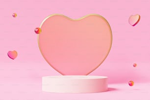 Un objeto rosa en forma de corazón sobre un fondo rosa