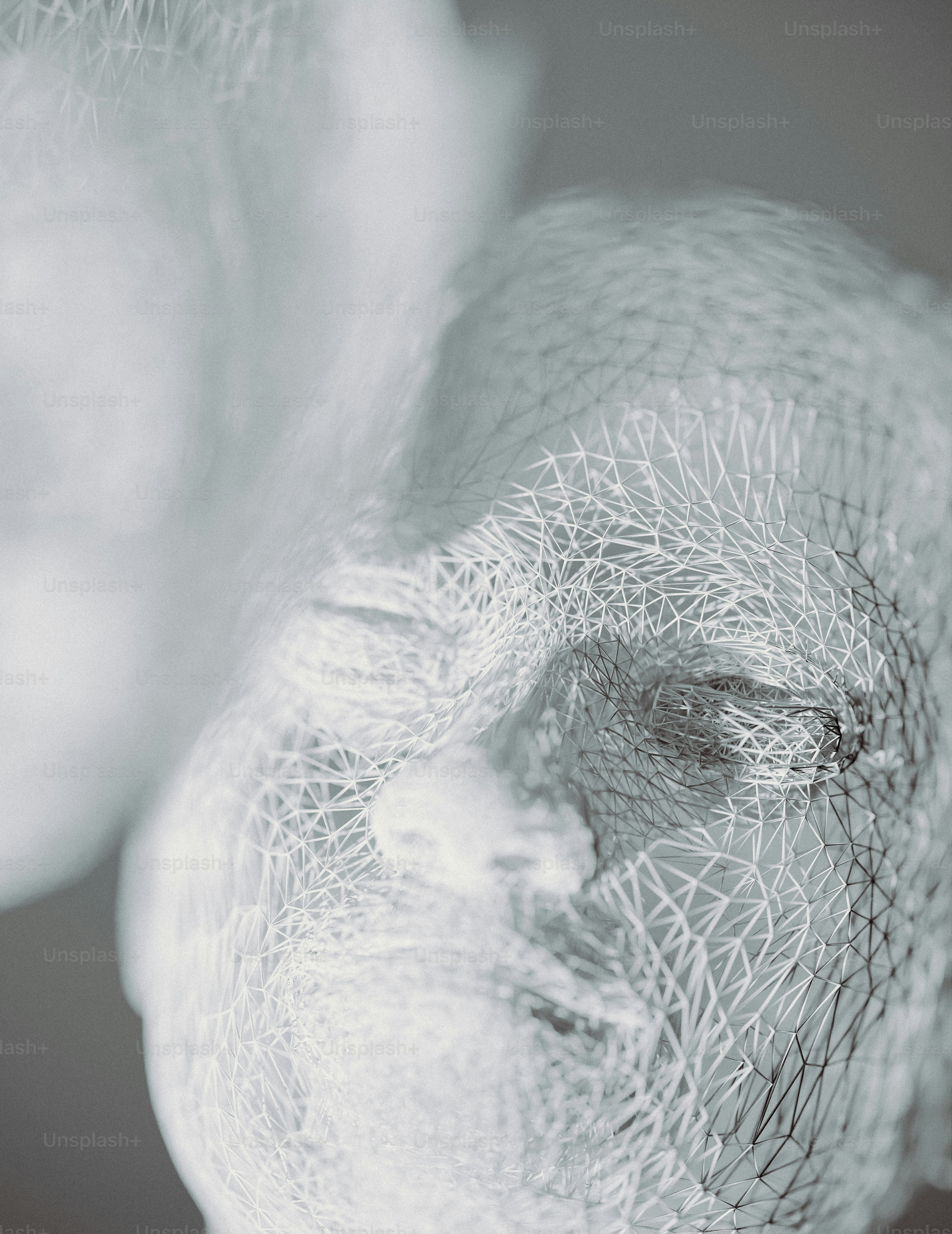 a close up of a white object with a blurry background