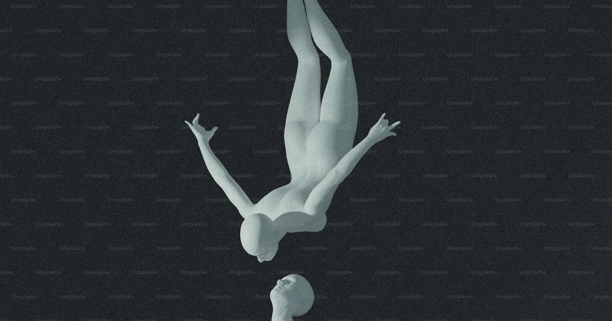 A couple of people that are floating in the air photo – Figure Image on ...