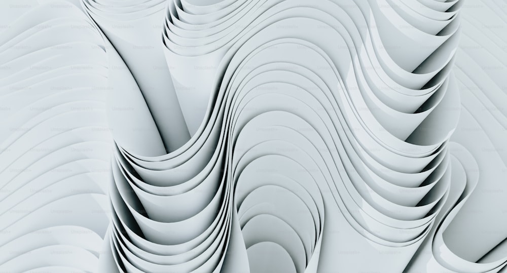 an abstract white background with wavy lines