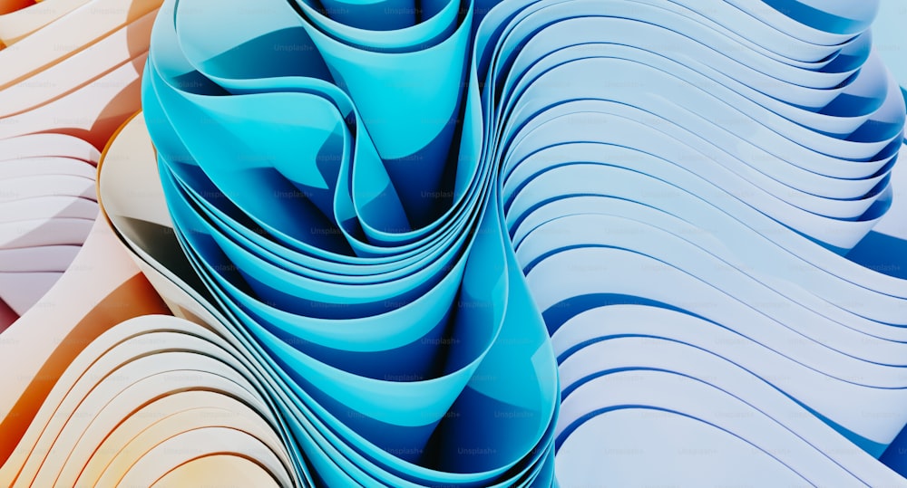 a close up of a blue and white abstract background