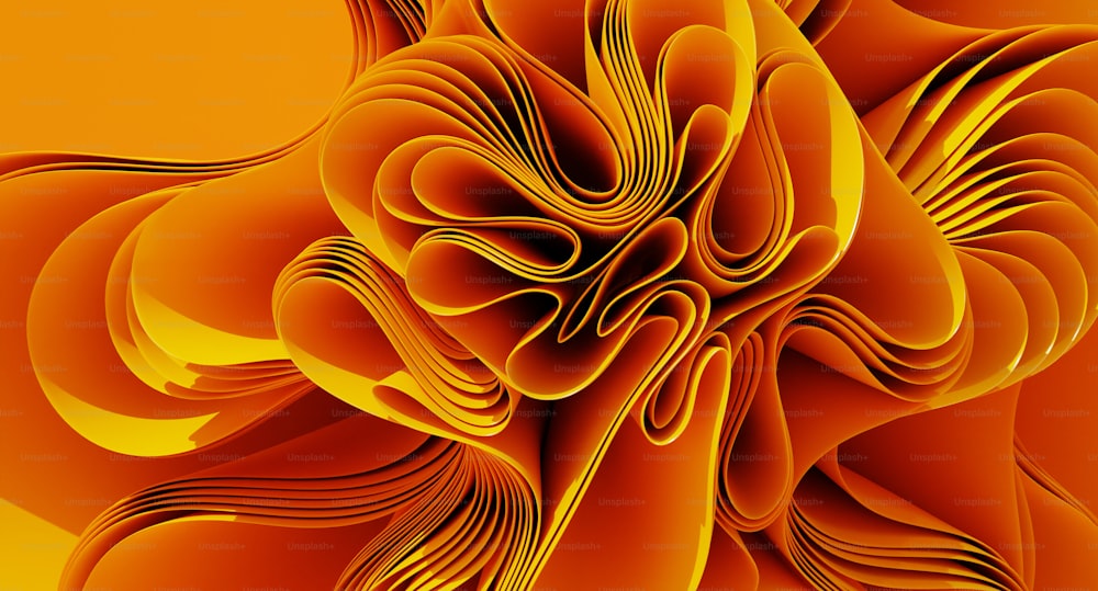 ein computergeneriertes Bild einer Orangenblüte