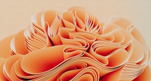 a computer generated image of an orange flower