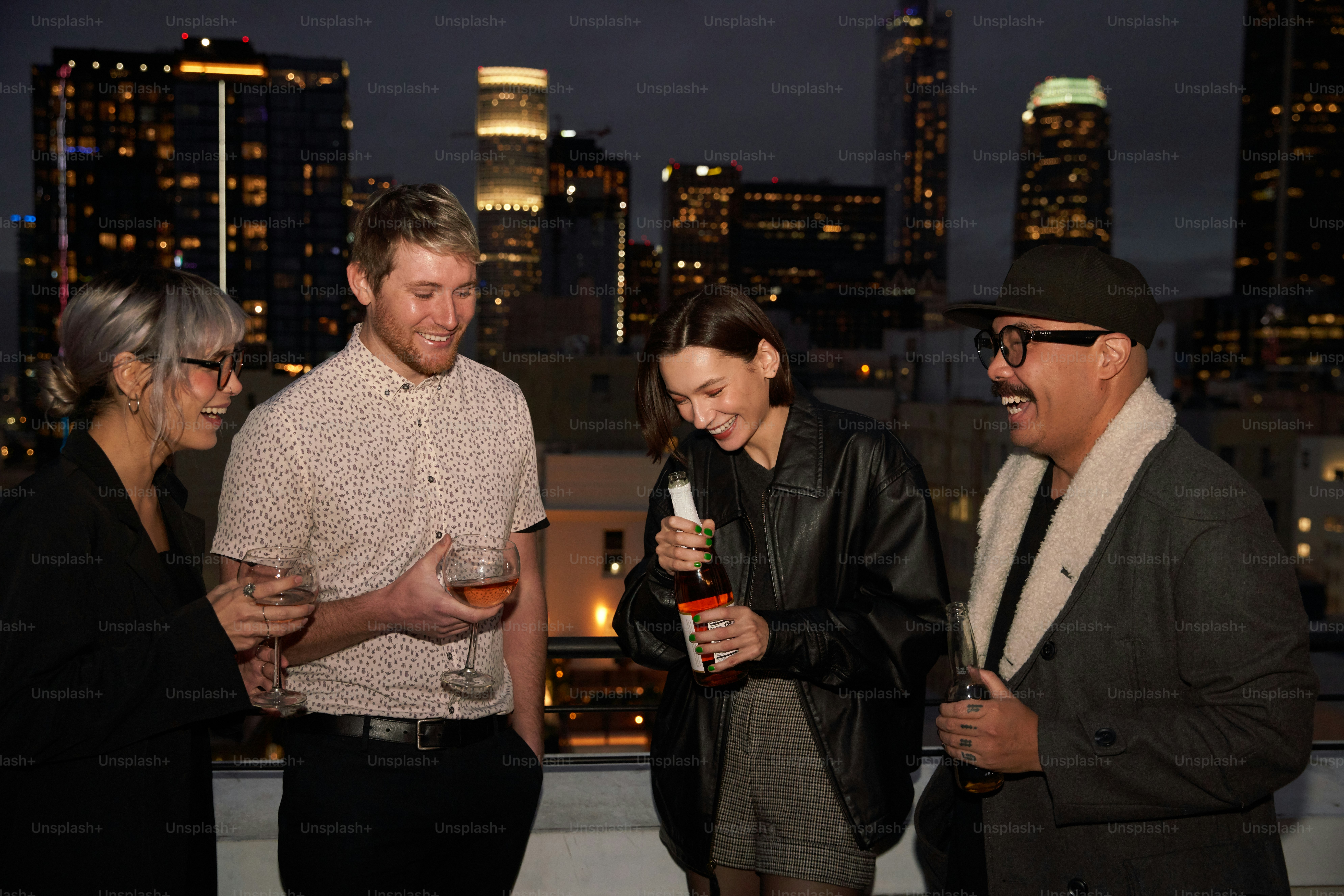 a group of people standing next to each other