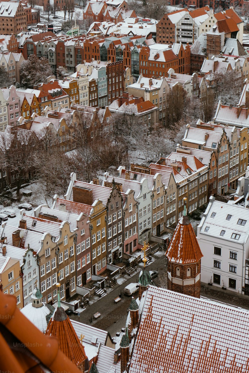 Une vue d’une ville avec beaucoup de bâtiments