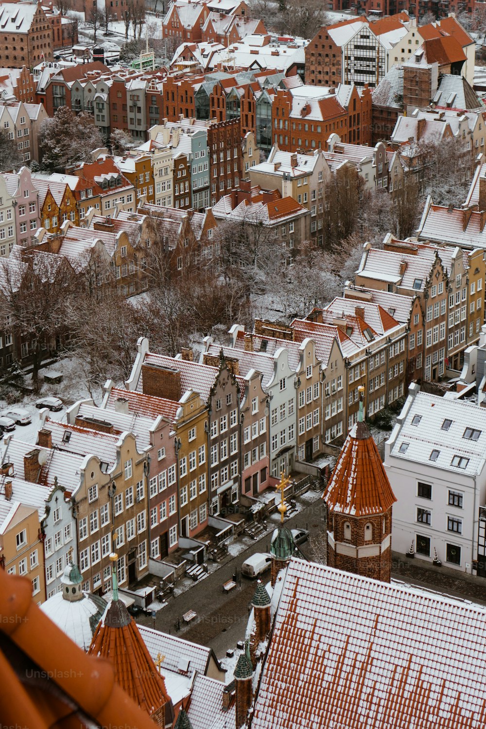 a view of a city with lots of buildings