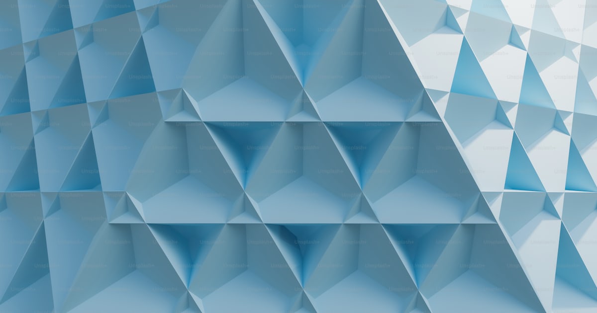 A blue abstract background with a variety of shapes photo – Blue ...