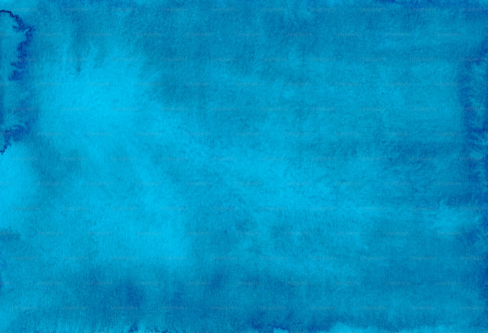 a watercolor painting of a blue square