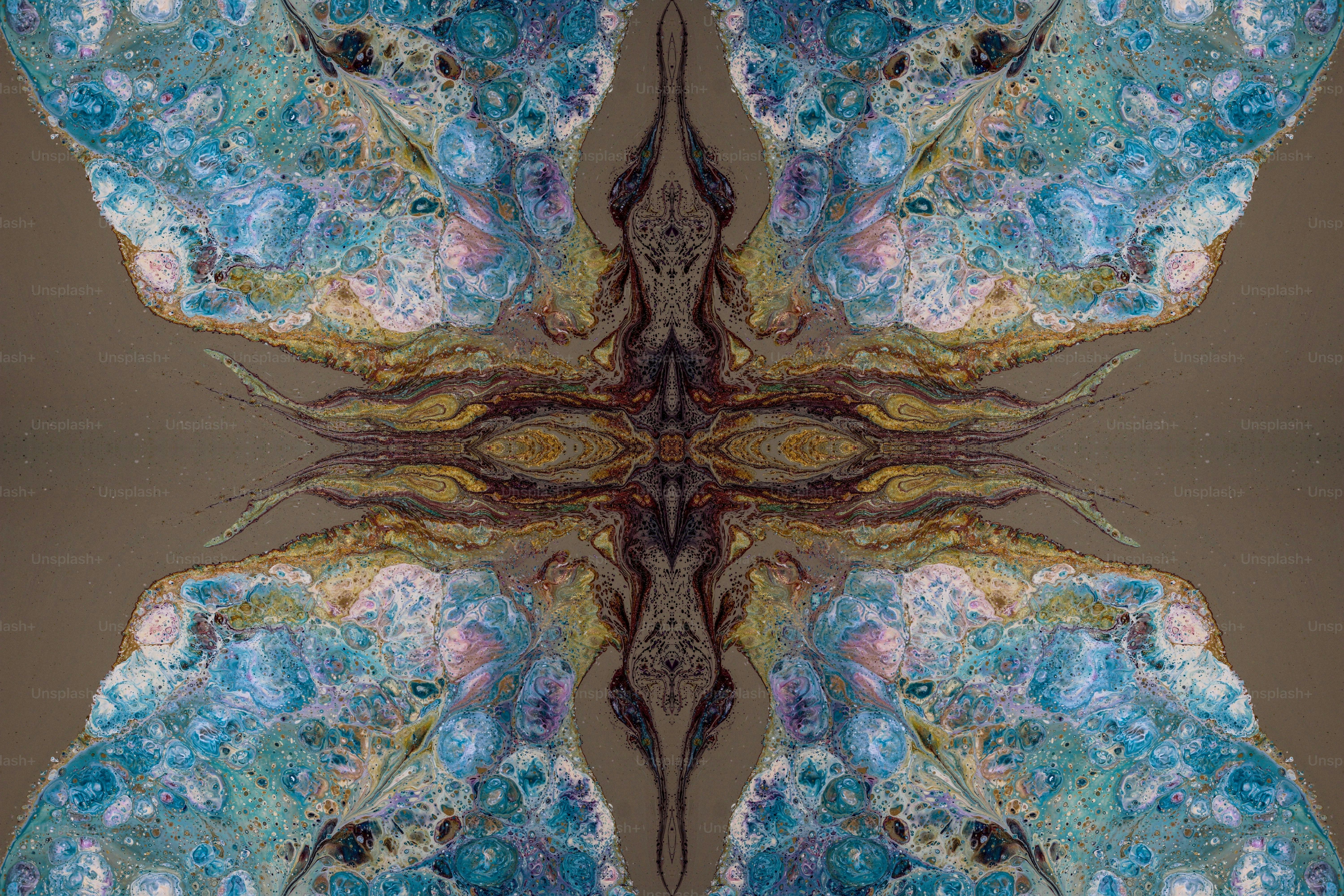 an abstract image of a flower with a brown background