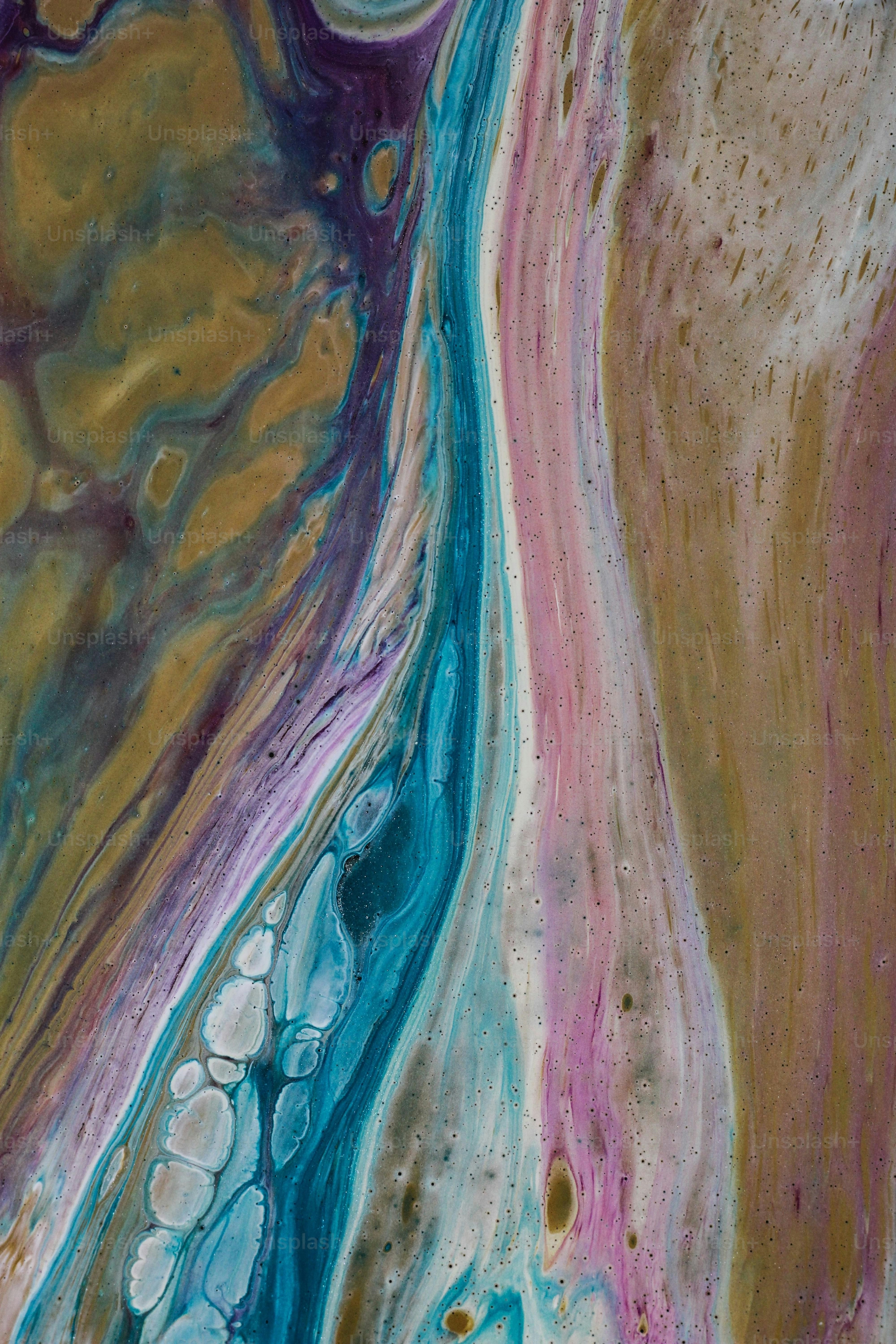 an abstract painting of different colors and shapes