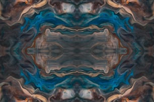 an abstract image of a blue, brown, and black pattern