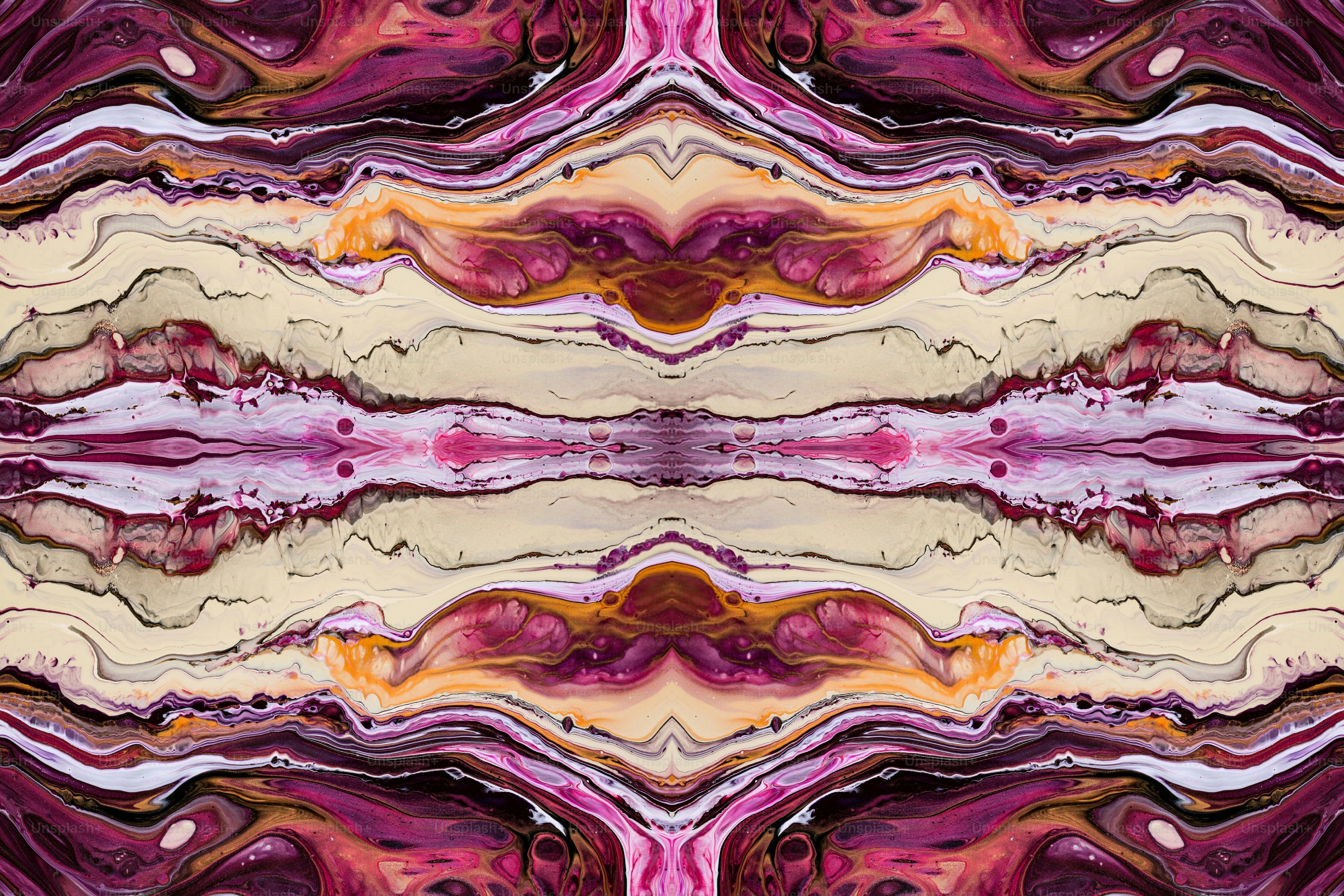 an abstract image of a purple and yellow pattern