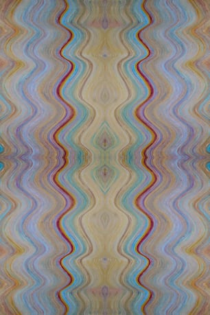 a multicolored pattern of wavy lines