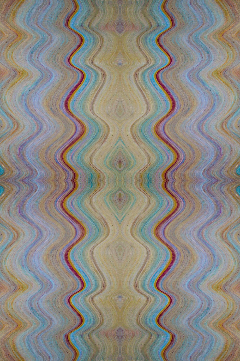 un motivo multicolore di linee ondulate