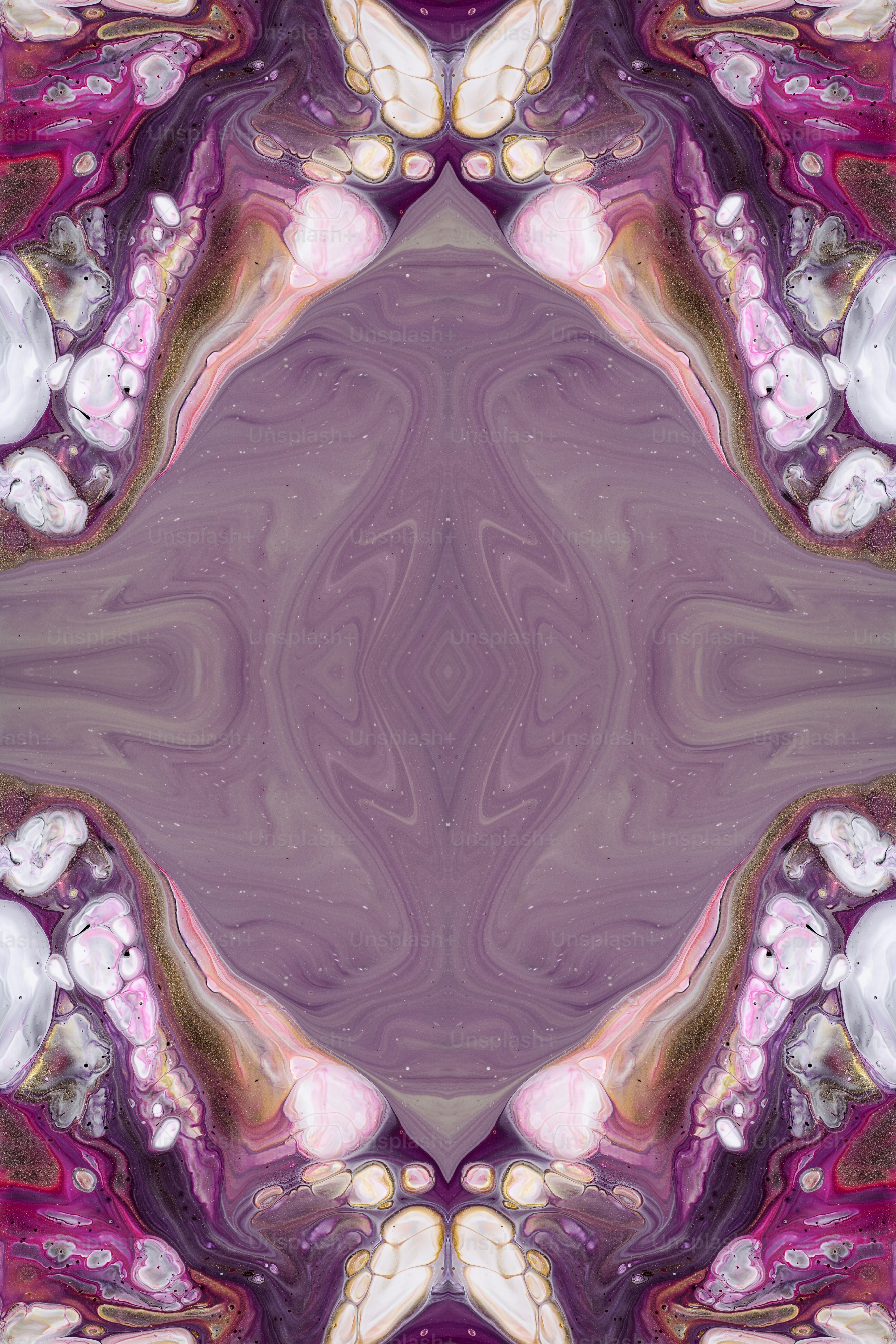 an abstract painting with a circular design in the middle