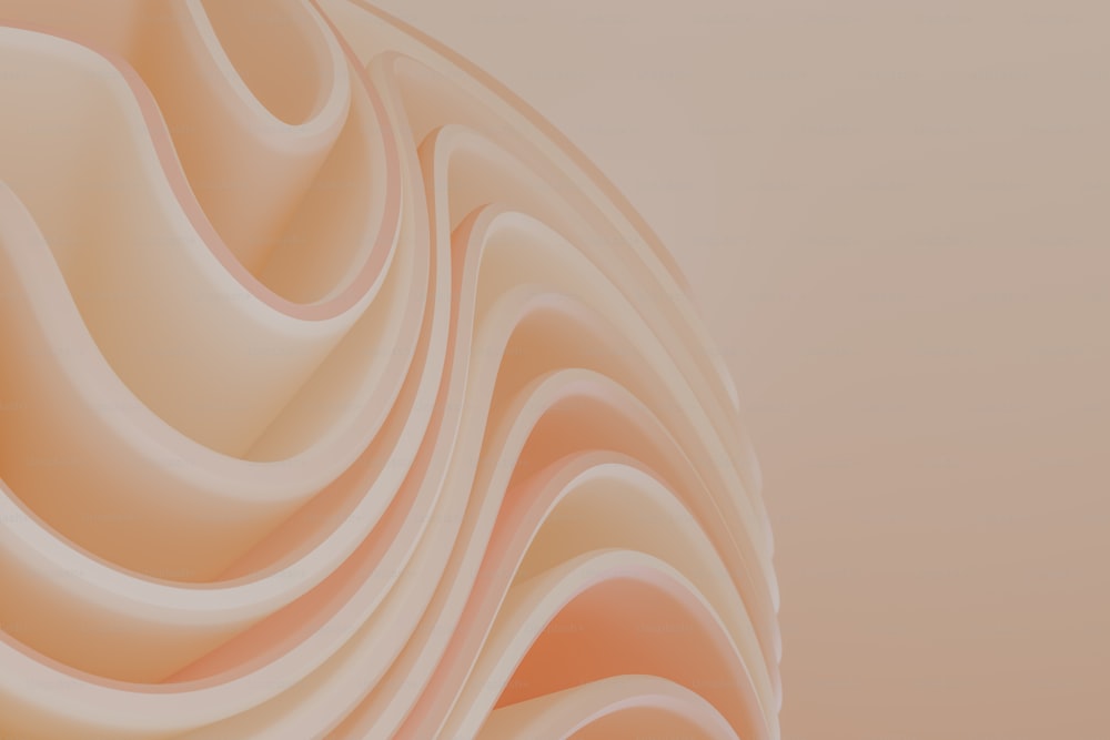 Una imagen generada por computadora de un fondo beige ondulado