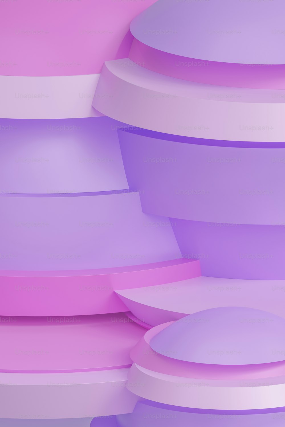 a purple and pink abstract background with curved shapes
