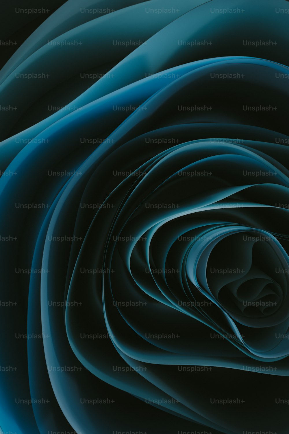 a computer generated image of a blue rose