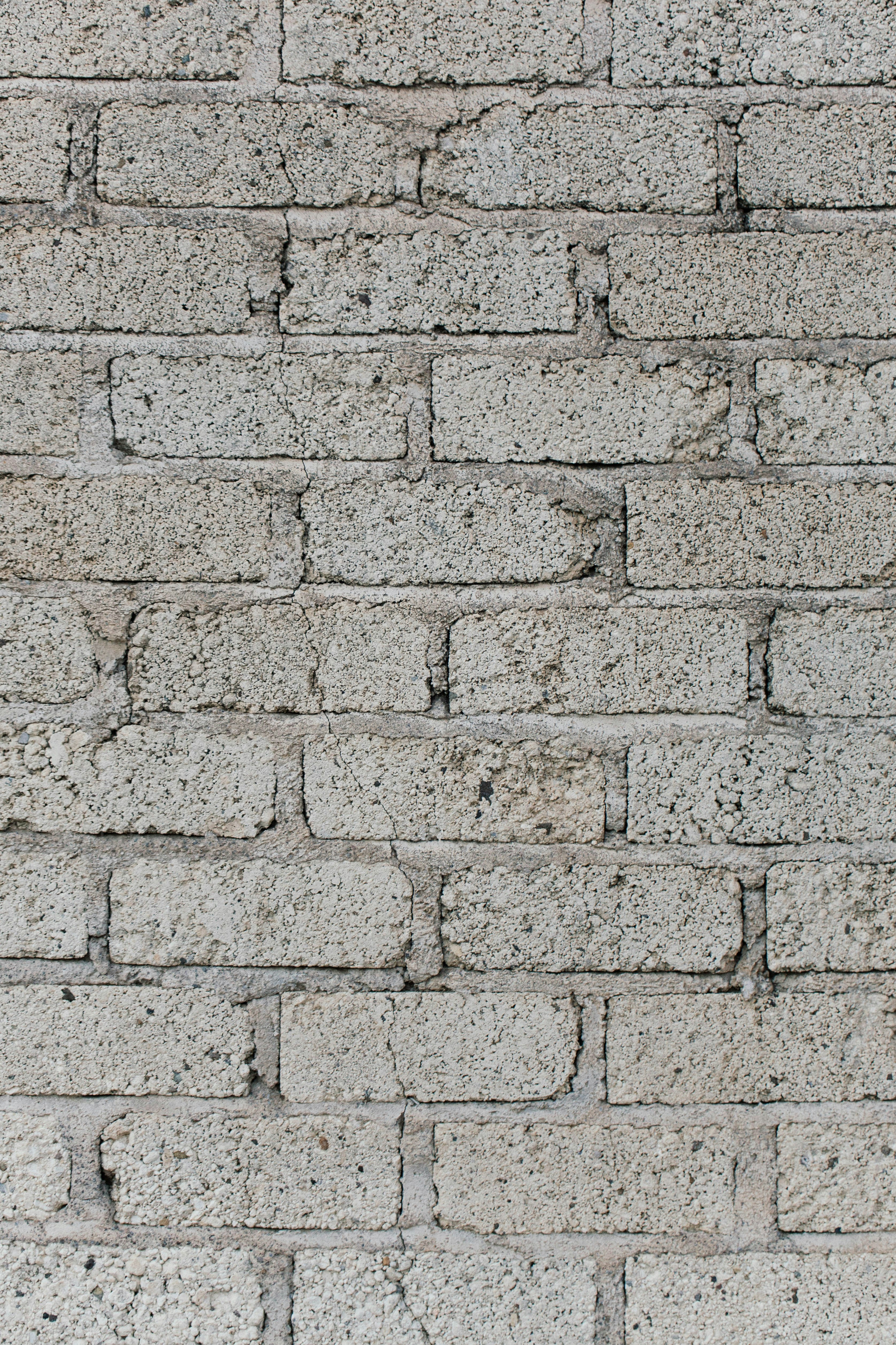 白いレンガの壁のクローズアップ