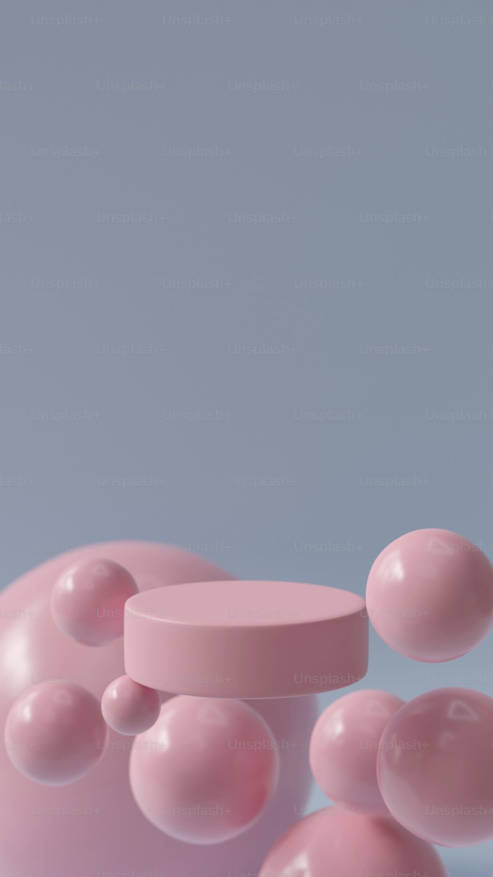 Un objeto rosa flota en el aire