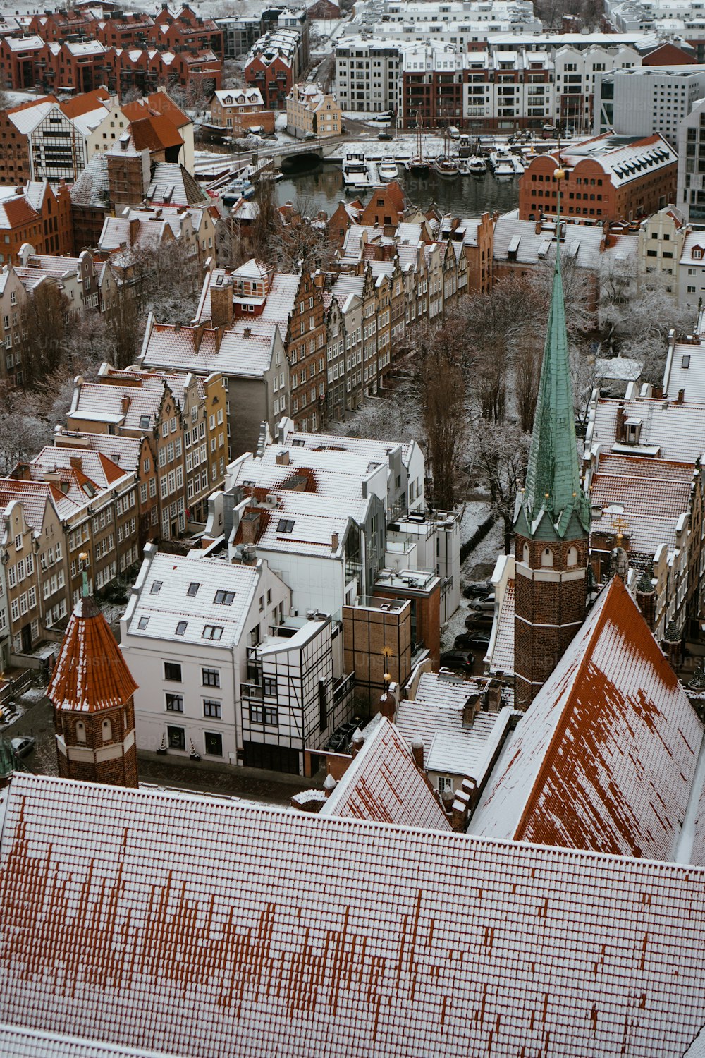 a view of a city from a high point of view