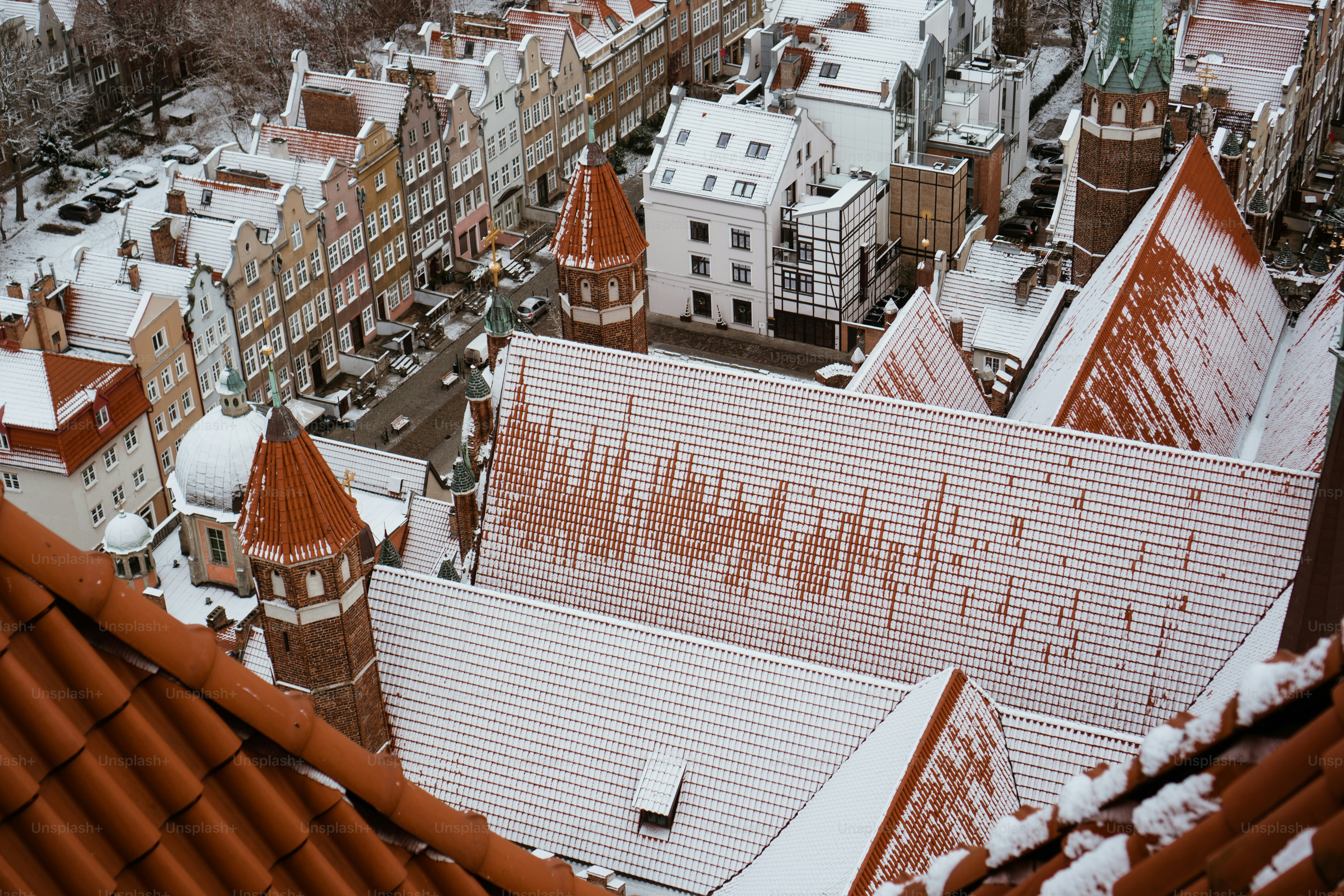 a view of a city from the top of a building