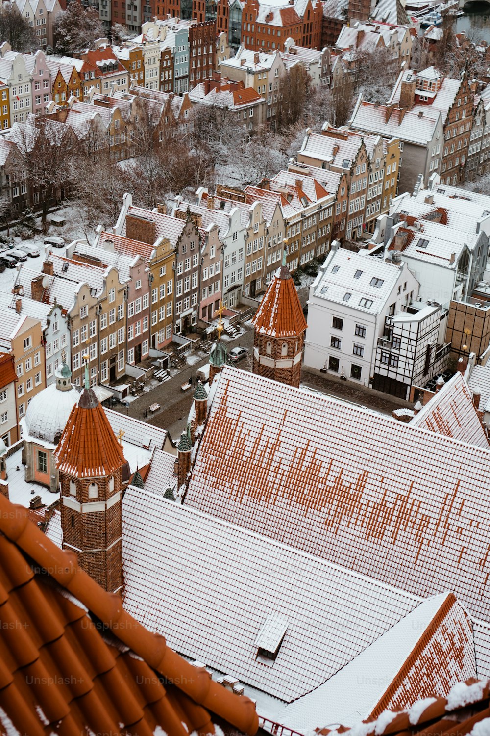 a view of a city from a high point of view