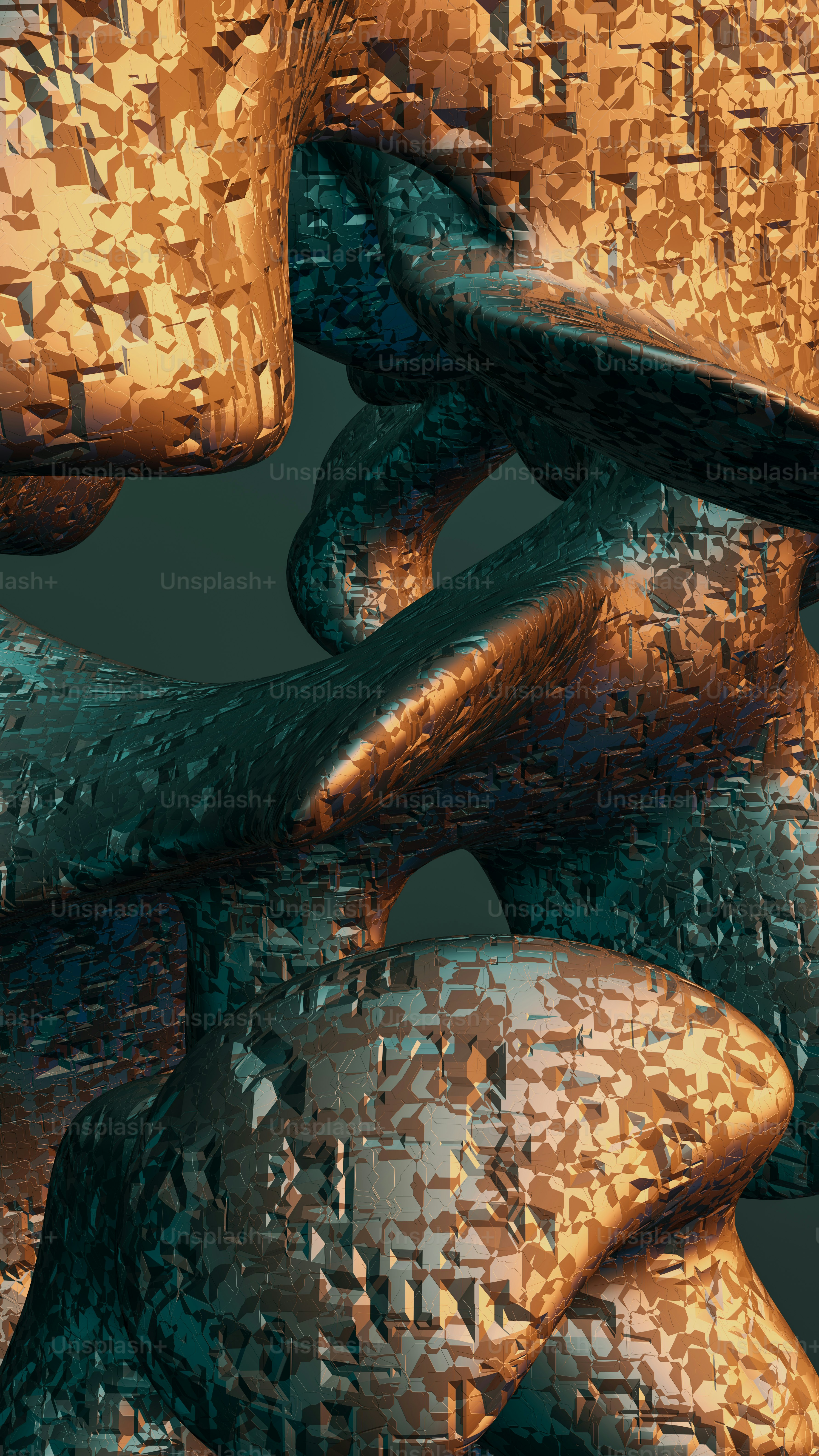 a close up of a sculpture made of metal