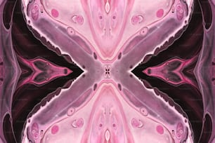 a pink and black abstract art piece