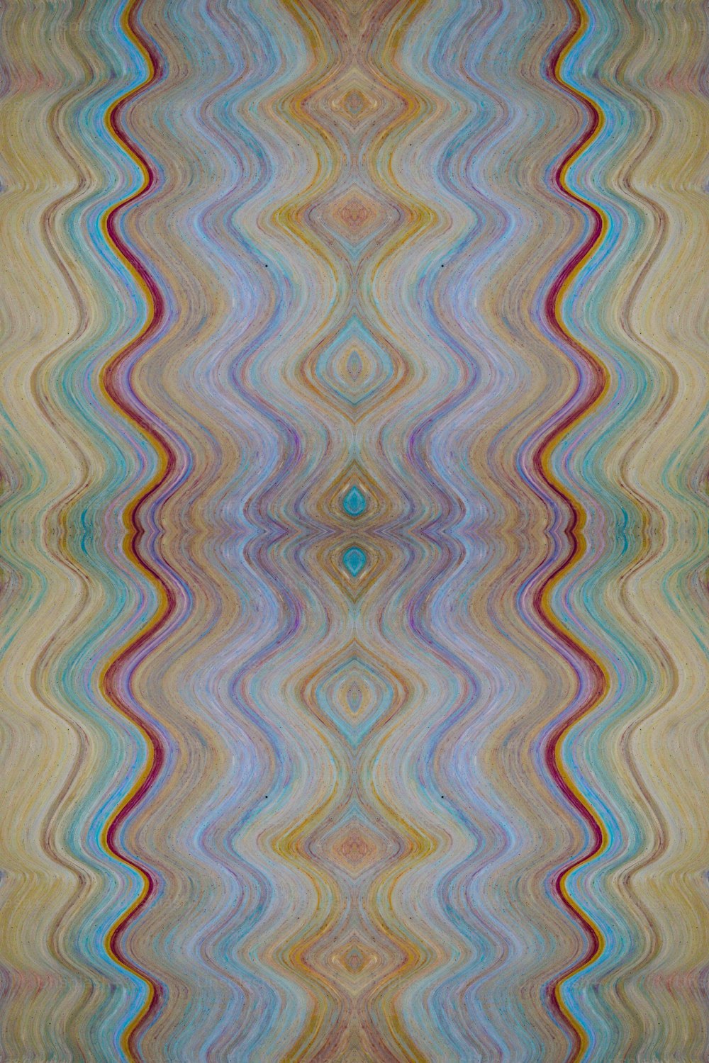 Un fond multicolore aux lignes ondulées